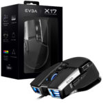EVGA X17 Gaming Mouse, 8k, Wired, Black, Customizable, 16,000 DPI