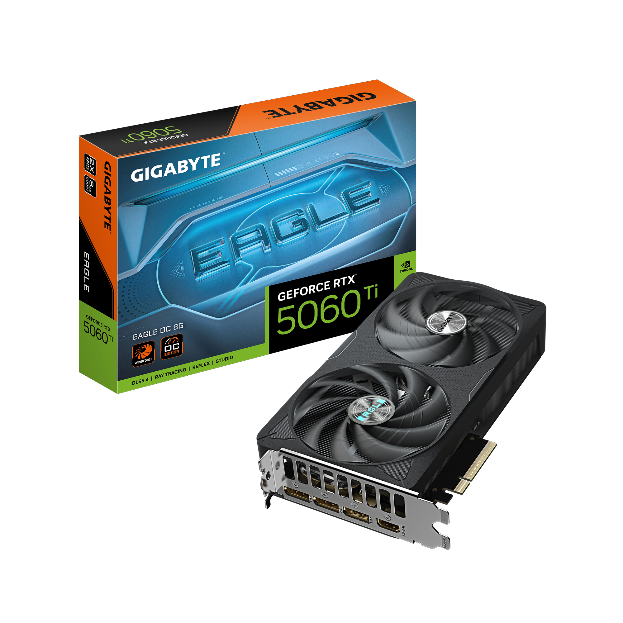 GeForce RTX™ 5060 Ti EAGLE OC 8G-01 GIGABYTE RTX™ 5060 Ti EAGLE OC 8G - Imagen 1