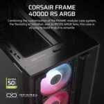 Gabinete Corsair 4000D Frame RS ARGB - Black - Imagen 3