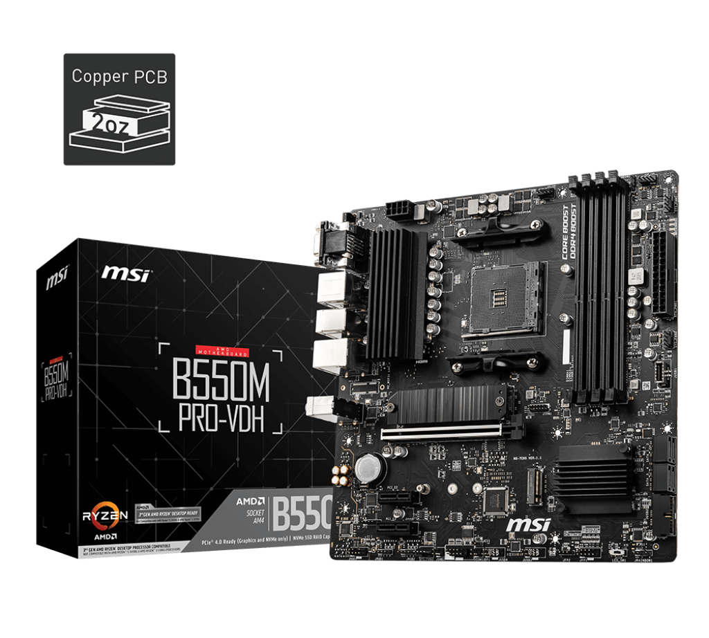 1024 (89) MSI B550M PRO-VDH -OPEN BOX - Imagen 1