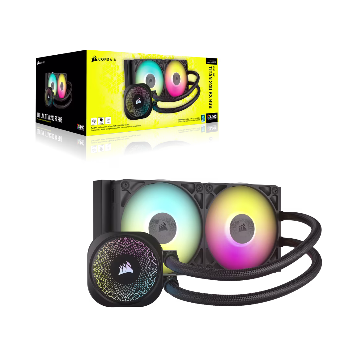 CW-9061016-WW_07 Corsair iCUE LINK TITAN 240 RX RGB - Black - Imagen 1