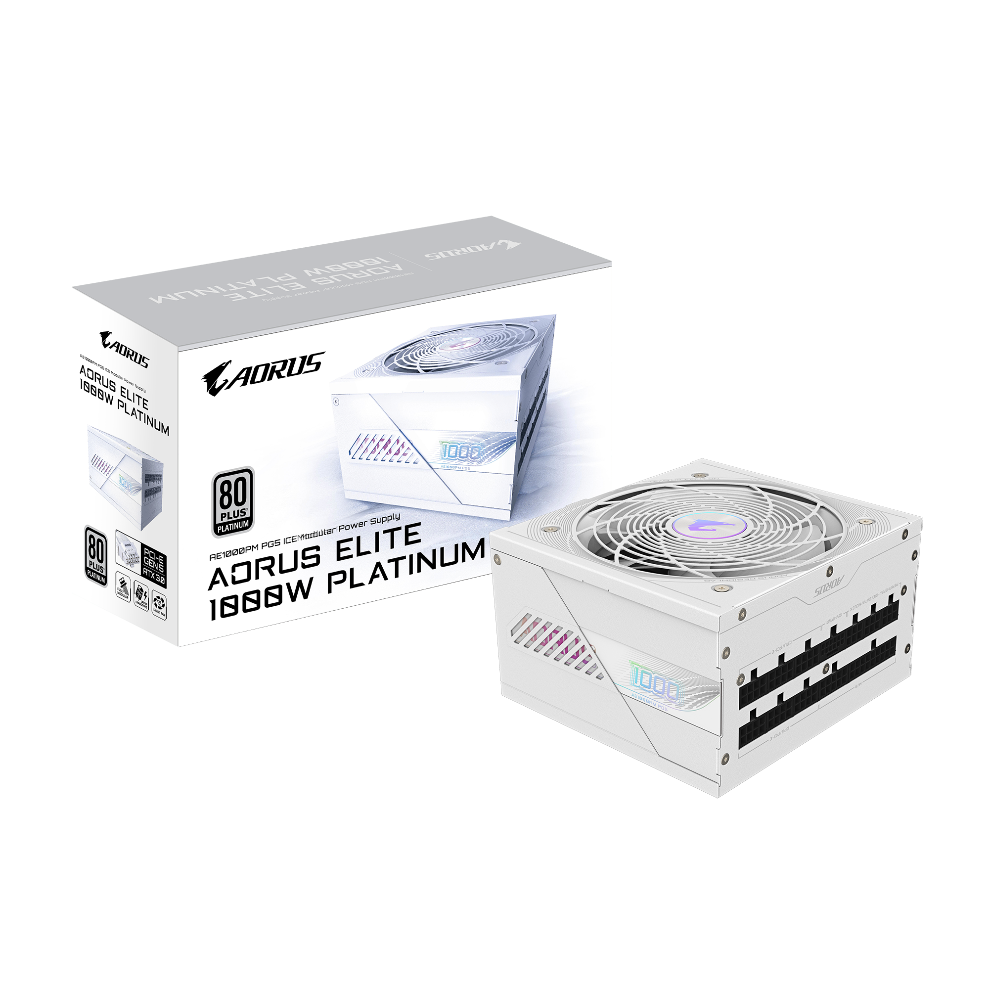 AORUS ELITE P1000W 80+ Platinum Modular PCIe 5.0 ICE_07 AORUS ELITE P1000W 80+ Platinum Modular PCIe 5.0 ICE - Imagen 1