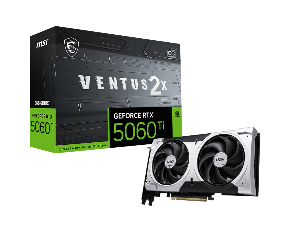product_1744697971ba7f065fc218997c4c088d58b9222c2f MSI RTX 5060 Ti 8G VENTUS 2X OC - Imagen 1