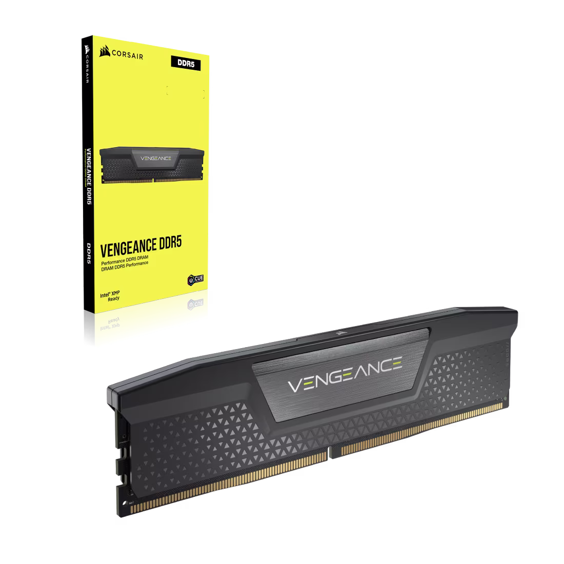 Vengeance-DDR5-2UP-16GB-BLACK_07 Kit CORSAIR DDR5 DRAM VENGEANCE 32 GB (2x16 GB) a 5200 MHz C40 — Negro - Imagen 1