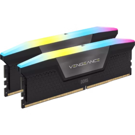 CORSAIR VENGEANCE RGB 32GB (2 x 16GB) DDR5 DRAM  6000MT/s Intel XMP Memory Kit - BLACK