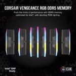 CORSAIR VENGEANCE RGB 32GB (2 x 16GB) DDR5 DRAM  6000MT/s Intel XMP Memory Kit - BLACK - Imagen 3