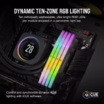 CORSAIR VENGEANCE RGB 32GB (2 x 16GB) DDR5 DRAM  6000MT/s Intel XMP Memory Kit - BLACK - Imagen 2