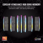CORSAIR VENGEANCE RGB 16GB (1 x 16GB) DDR5 DRAM  6000MT/s CL38 AMD EXPO & Intel XMP - GRAY - Imagen 5