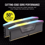CORSAIR VENGEANCE RGB 32GB (2 x 16GB) DDR5 DRAM 6000MT/s CL38 AMD EXPO & Intel XMP - GRAY - Imagen 4