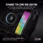 CORSAIR VENGEANCE RGB 16GB (1 x 16GB) DDR5 DRAM  6000MT/s CL38 AMD EXPO & Intel XMP - GRAY - Imagen 4