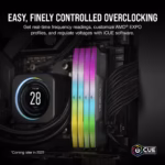 CORSAIR VENGEANCE RGB 32GB (2 x 16GB) DDR5 DRAM 6000MT/s CL38 AMD EXPO & Intel XMP - GRAY - Imagen 2